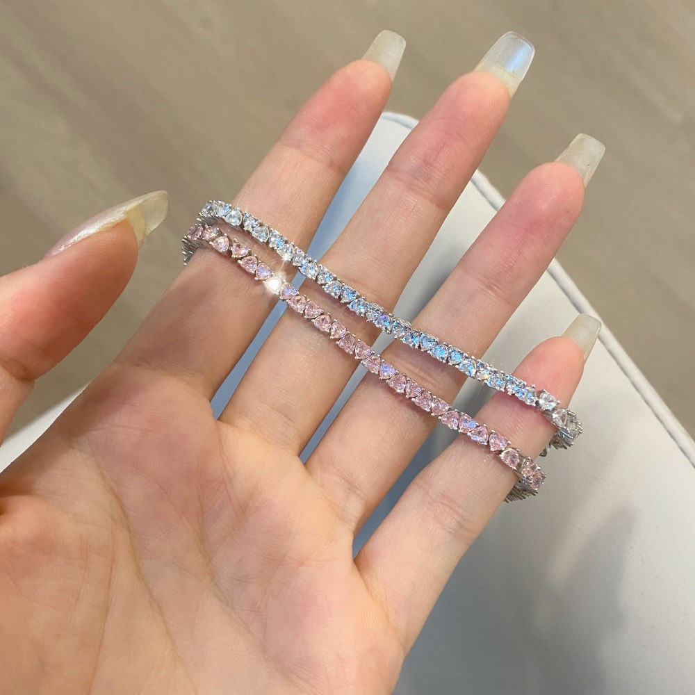 S925 Sterling Silver Hip Hop Zircon Bracelet