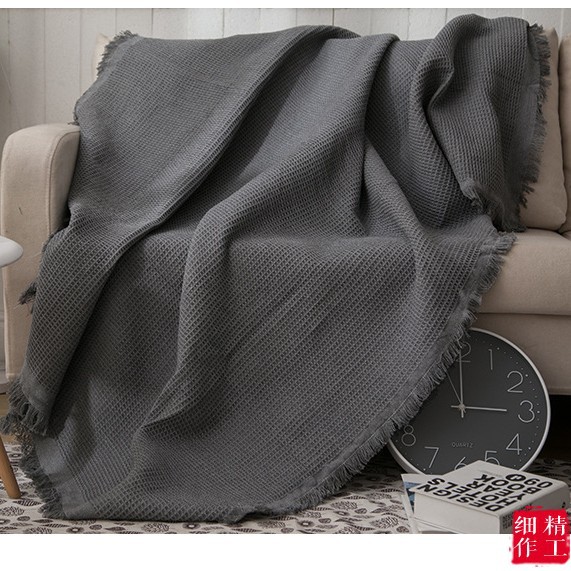 Simple Four-season Blanket Made Of Cotton Fabric A Full-cover Sofa Throw