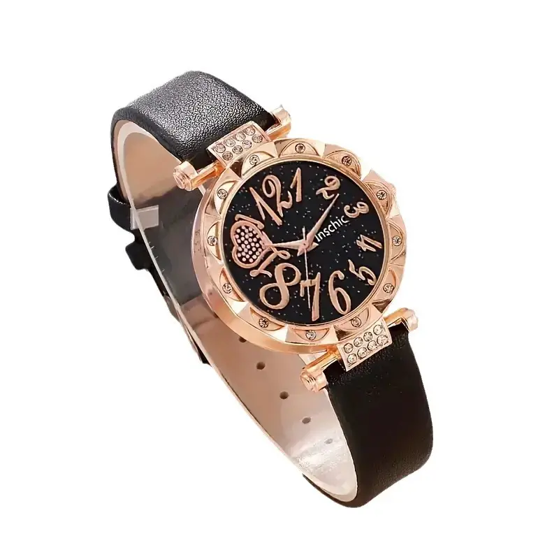 Women's Diamond Dial Belt Quartz Watch Beaded