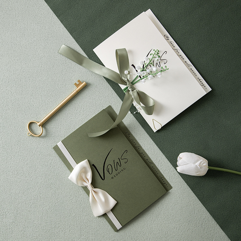 Wedding Oath Card Marriage Vows Bridegroom Bride Hand Card