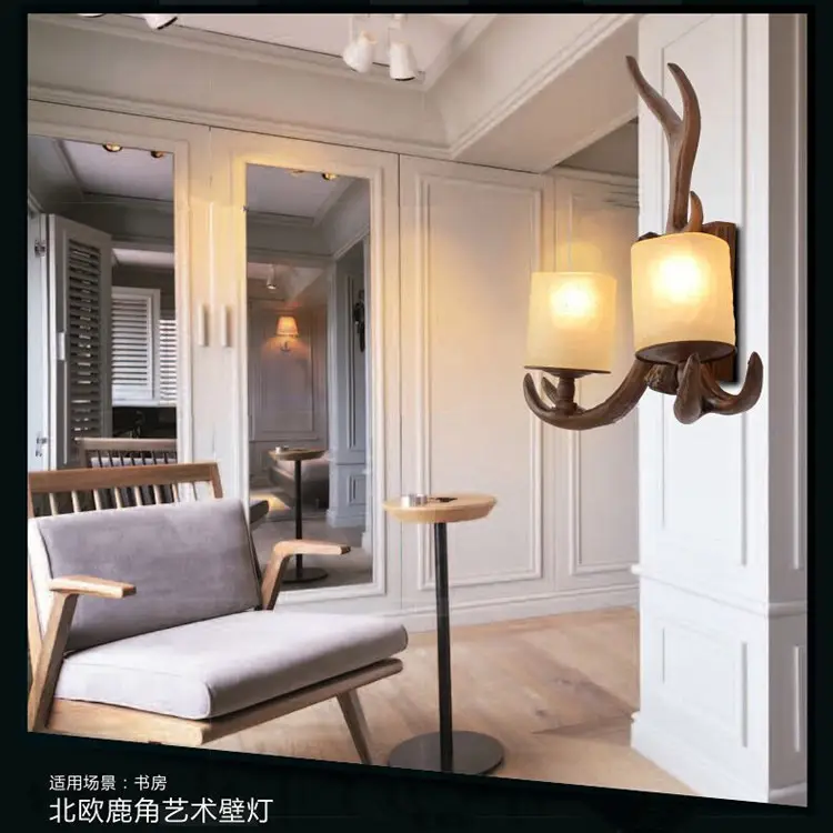 Antlers Creative Bedroom Bedside Aisle Wall Lamp