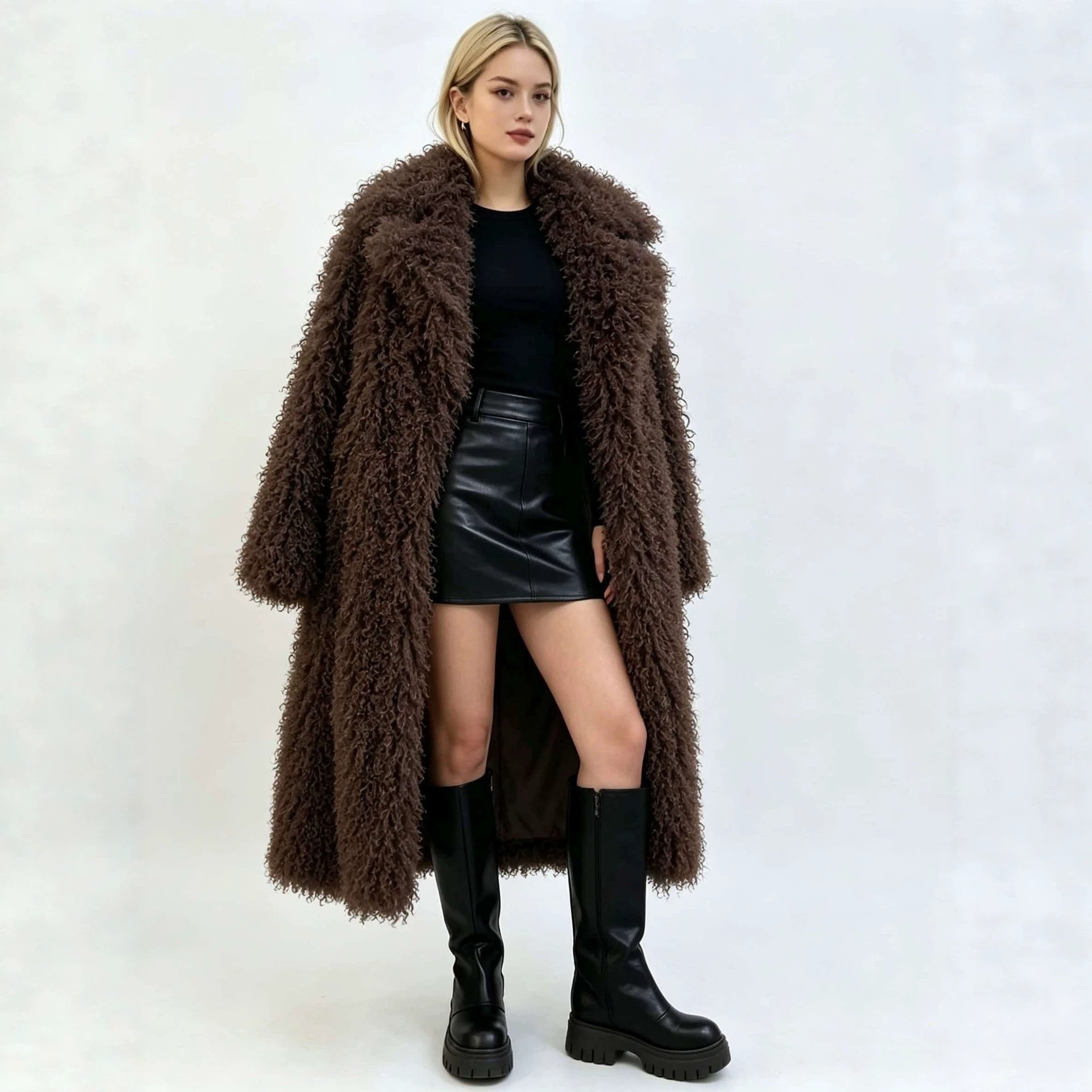 Women's Fashionable Loose-fit Casual Eco-friendly Fur Coat