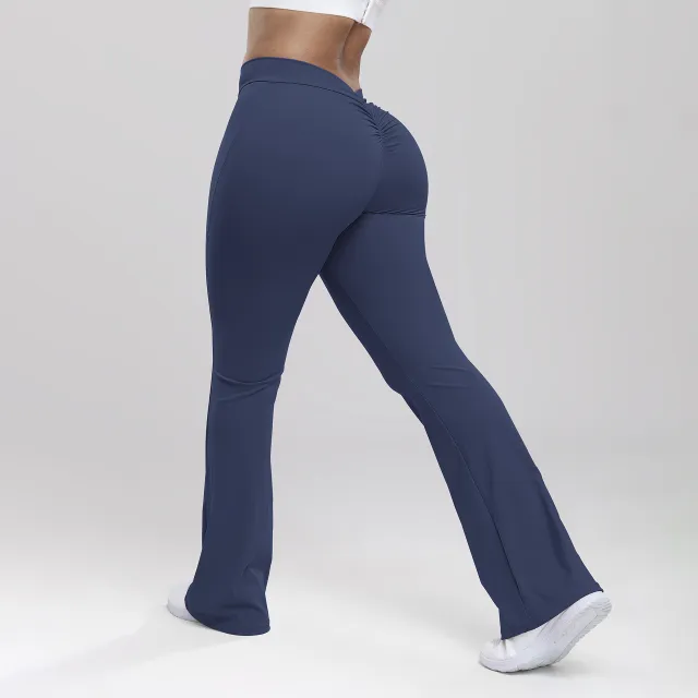 High Waist Hip Lift Sports Trousers Training Blue - Shop at LoveMi