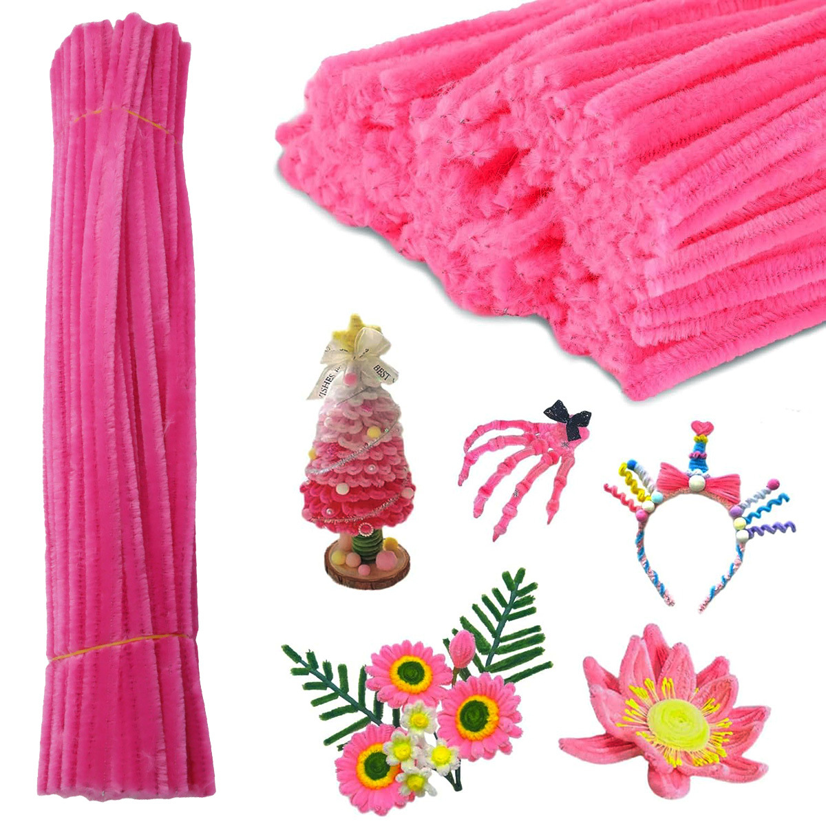 DIY Holiday Decorations Made With Chenille Stems