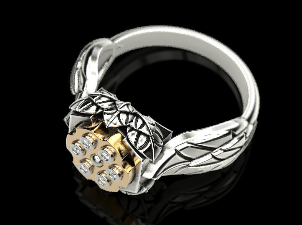 Roulette Bullet Bullet Nest Cartridge Shape Female Couple's Ring