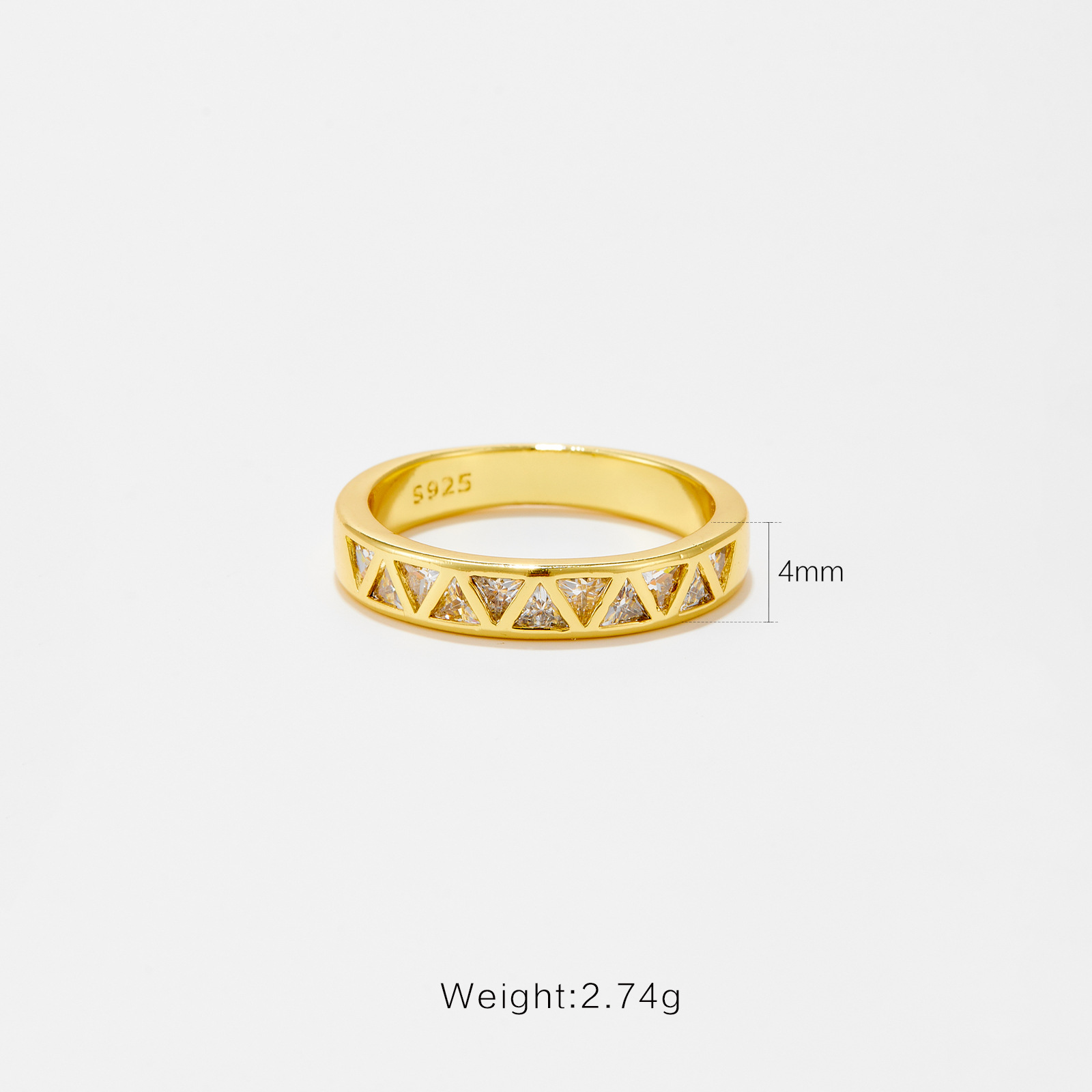 Triangle Design Ring Female Simple