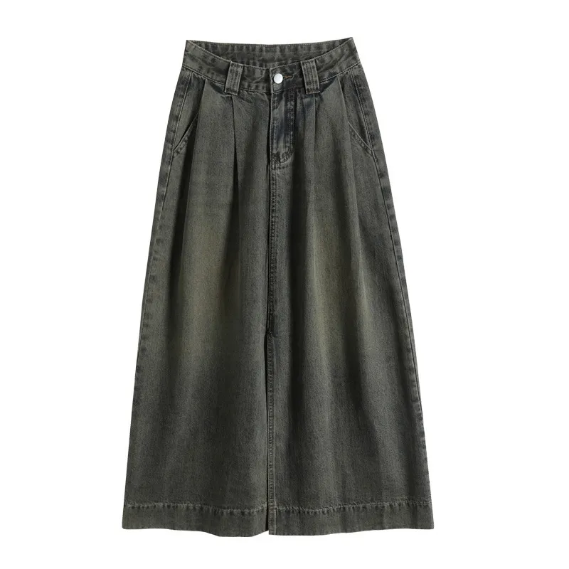 Women's High Waist Front Slit Skirt - Dh7737-Xs