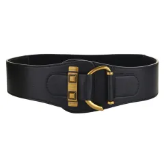 Belt Cummerbund Women's Elastic Decoration Wide Belt Matching Skirt Dress And Coat Fashion - Black - View 1