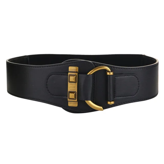 Belt Cummerbund Women's Elastic Decoration Wide Belt Matching Skirt Dress And Coat Fashion Black - Shop at LoveMi