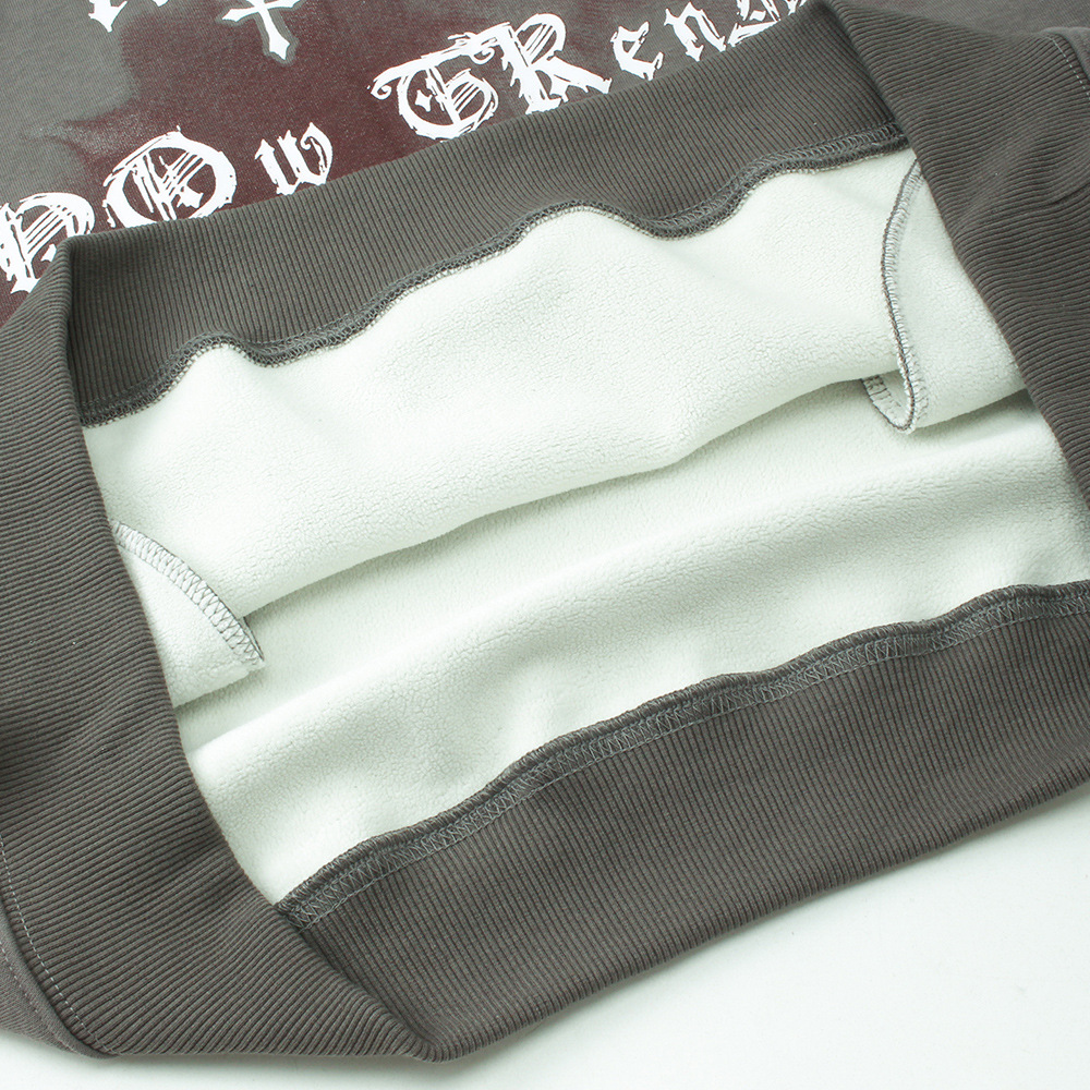 Brushed Hoody Men's Dark High Street Design Sense