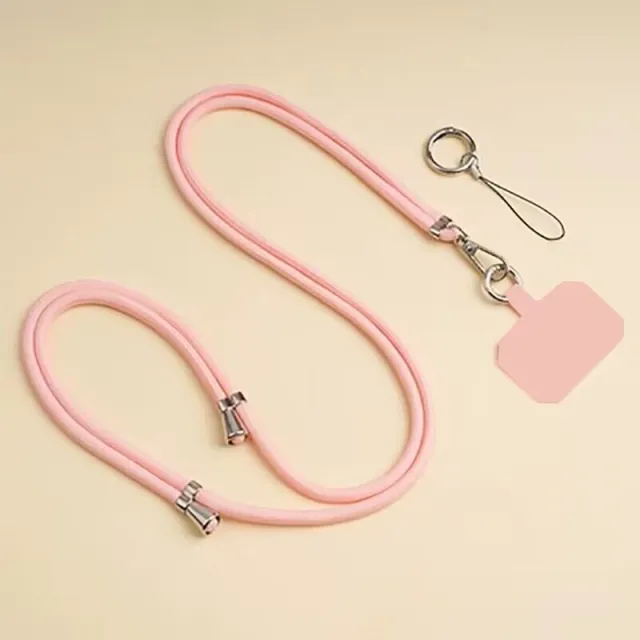 Upgraded Mobile Phone Lanyard Halter Crossbody Retractable Pink - Shop at LoveMi