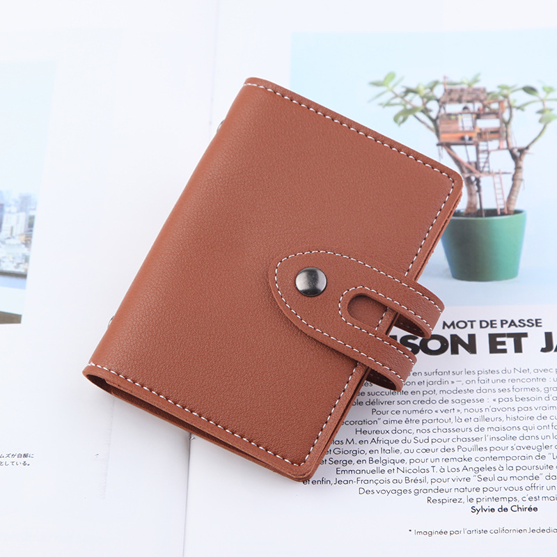 082 Vertical Card Holder Brown