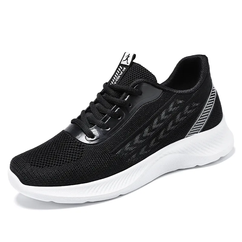 Plus-size Korean-style Height-increasing Sneakers - Black