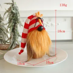Christmas Red Love Faceless Doll Ornaments - F1 38 Orange Beard Style - View 1
