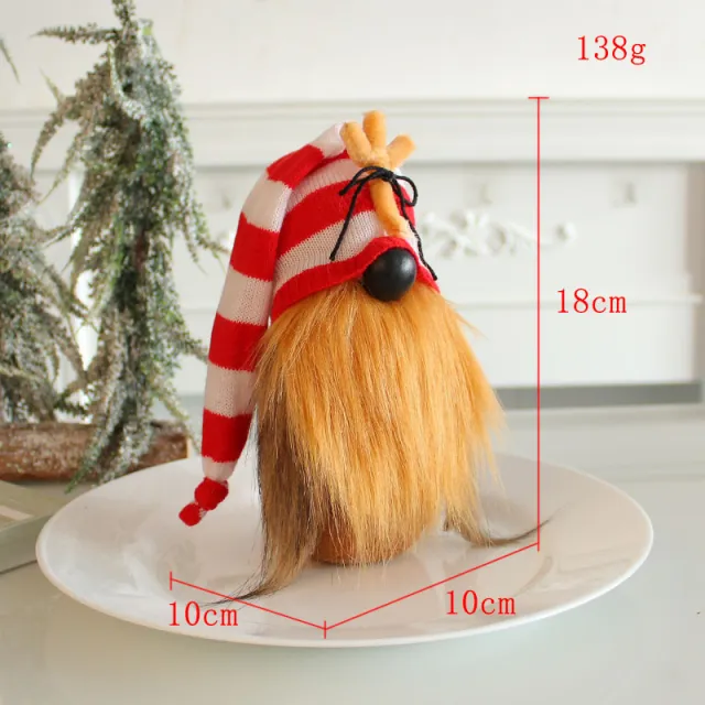 Christmas Red Love Faceless Doll Ornaments F1 38 Orange Beard Style - Shop at LoveMi