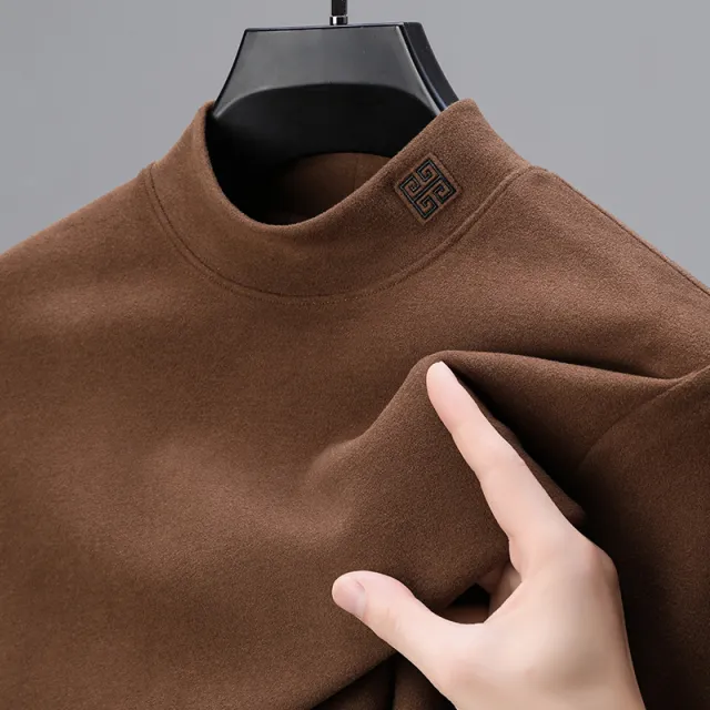 Thick Warm T shirt Brushed Inner Wear Dark Brown - Shop at LoveMi