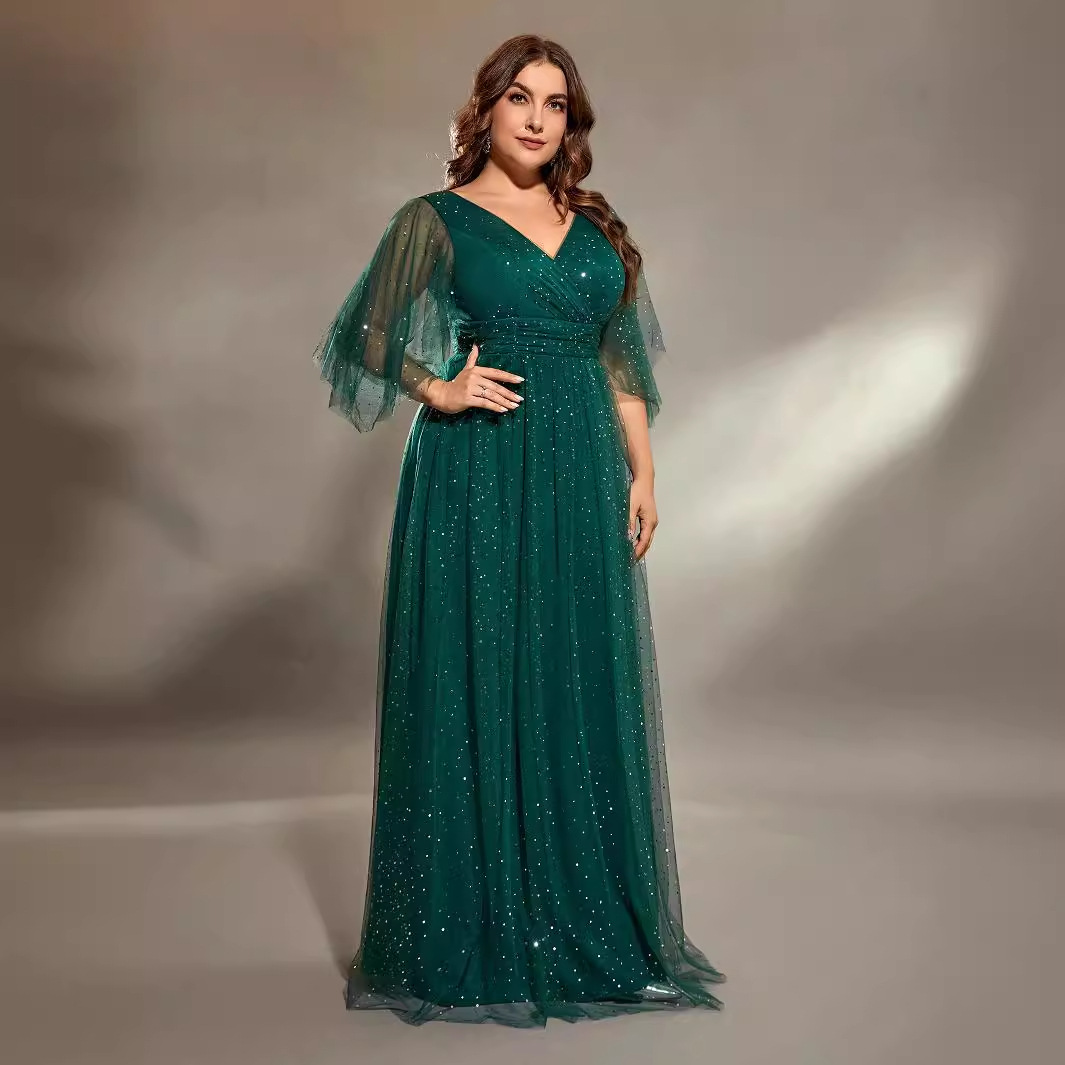 Banquet Evening Dress Choir Plus Size Long Style And Green