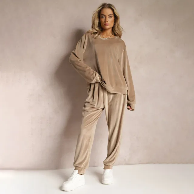 Comfort And Casual Top Two piece Pants Khaki - Shop at LoveMi