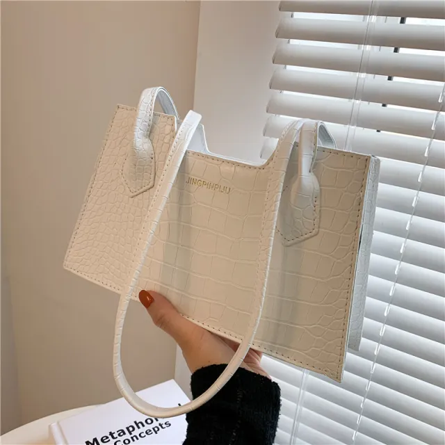 Spring And Summer New Fashion Shoulder Portable Small Square Bag White - Shop at LoveMi