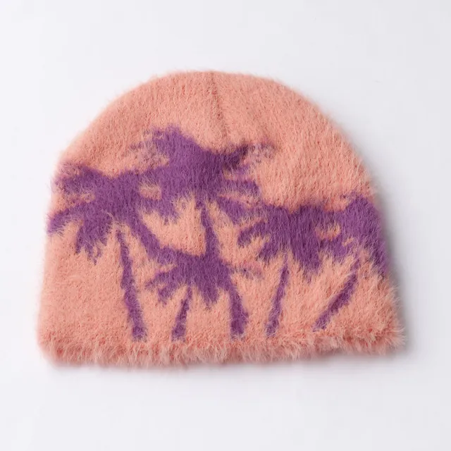 Hip Hop Knitted Hat Pullover Wool Knitted Hat Pink - Shop at LoveMi