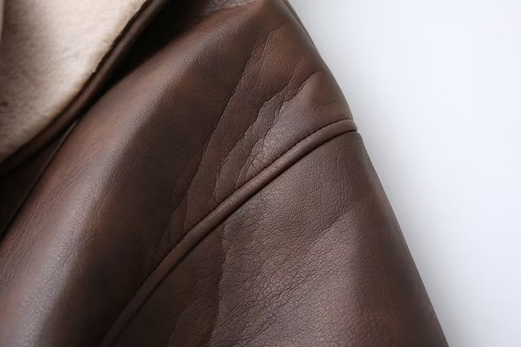 Title 3, Fashion Cashmere Leather Fur Collar Composite B...