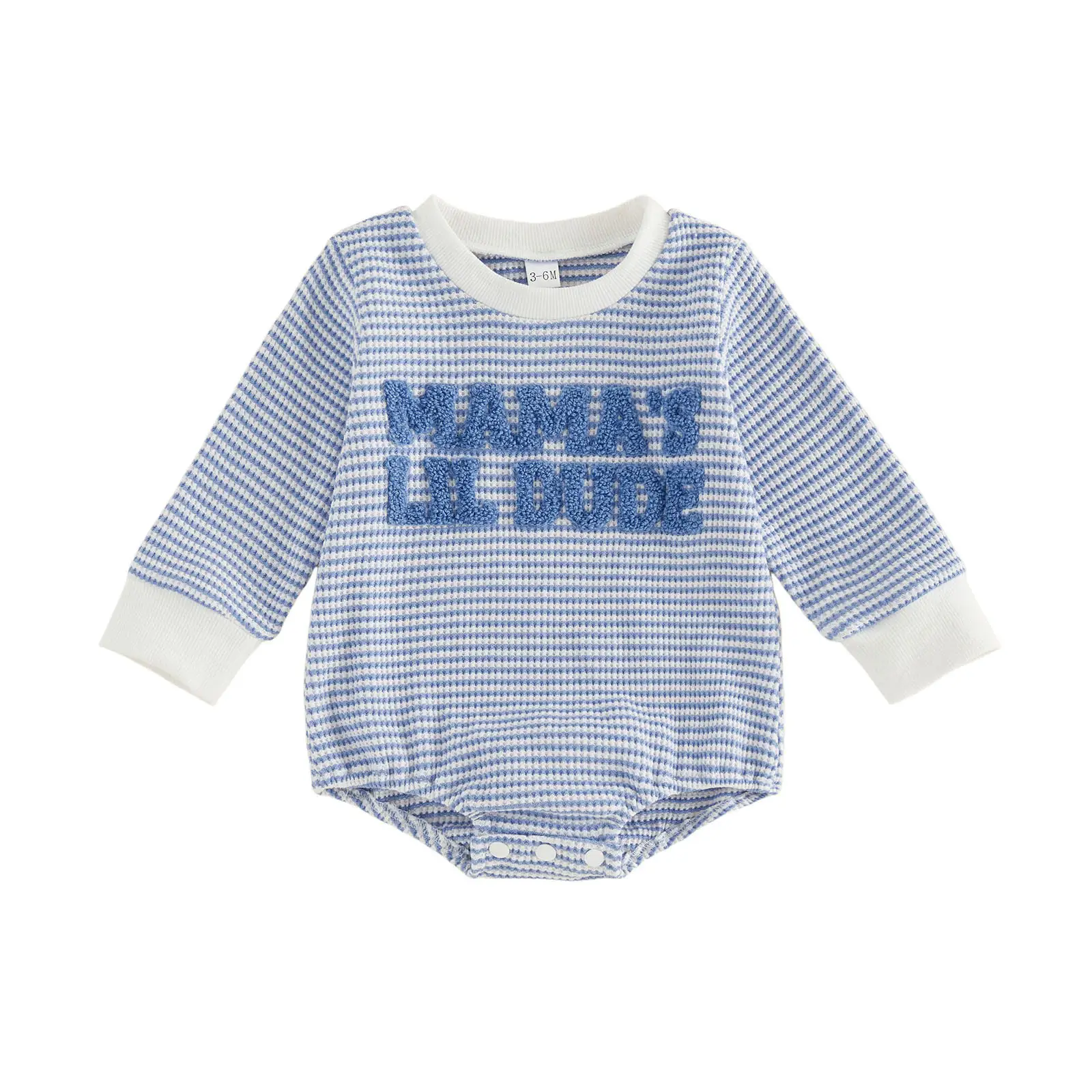 Letter Towel Embroidery Striped Romper