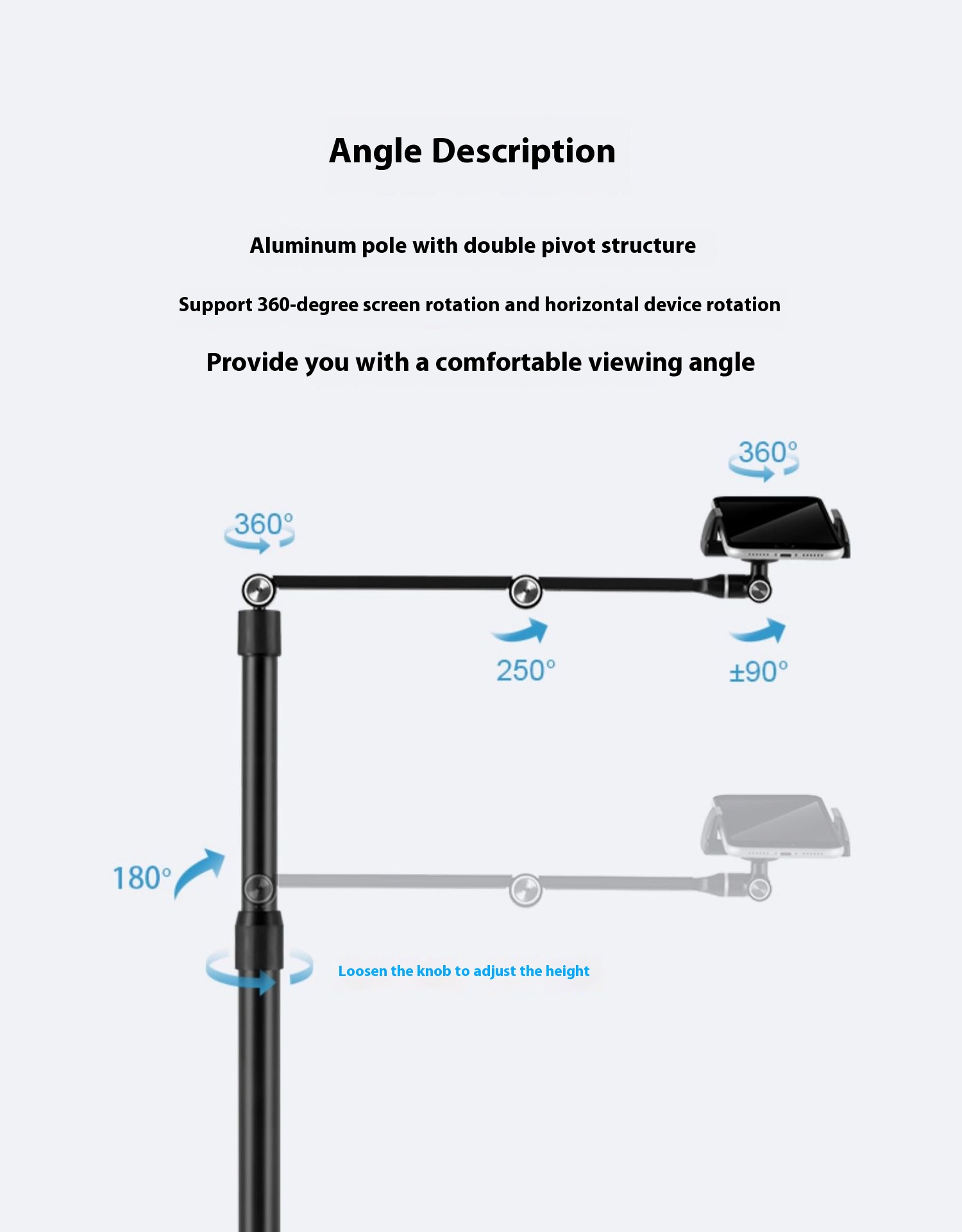 Lazy Desktop Bedside Vertical Shooting Live Broadcast Telescopic Lifting Rack
