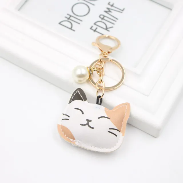 Cotton filled Three dimensional Kitten Cat Bag Girls' Keychain Pendant Main Picture - Shop at LoveMi
