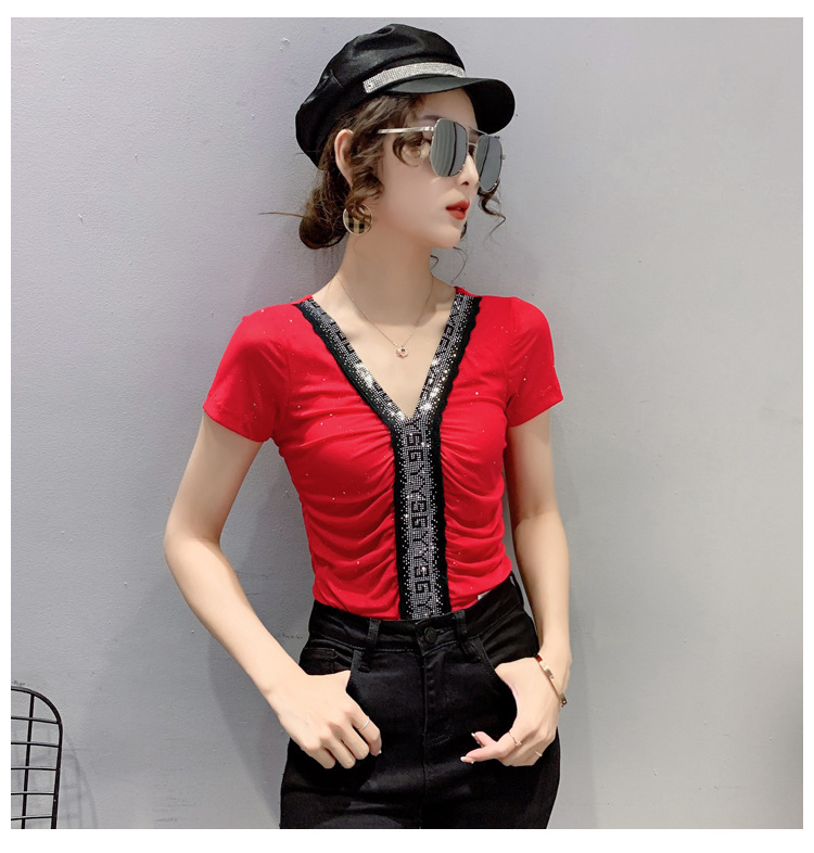 Title 4, Mesh Stitching Hot Diamond Thin Women