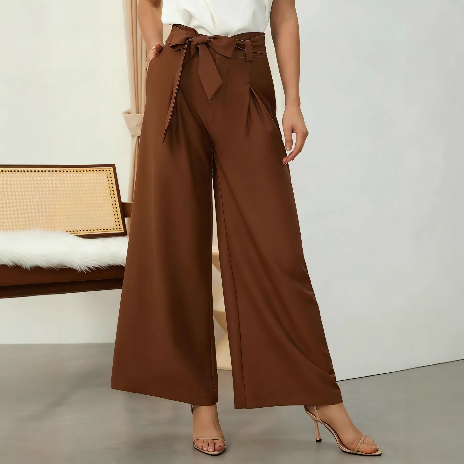 Trendy Stylish Lace-up Commuter Suit Pants
