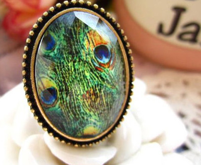 Vintage Oval Flower Gemstone Ring For Women