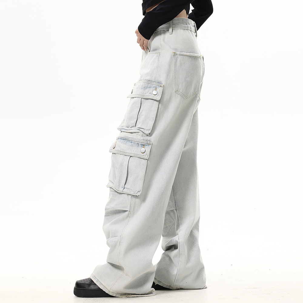 Fashion Personalized Washed Denim Overalls Men