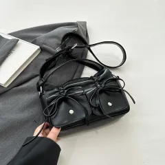 Soft Leather Western Style All-matching Crossbody Bag - Black - View 1