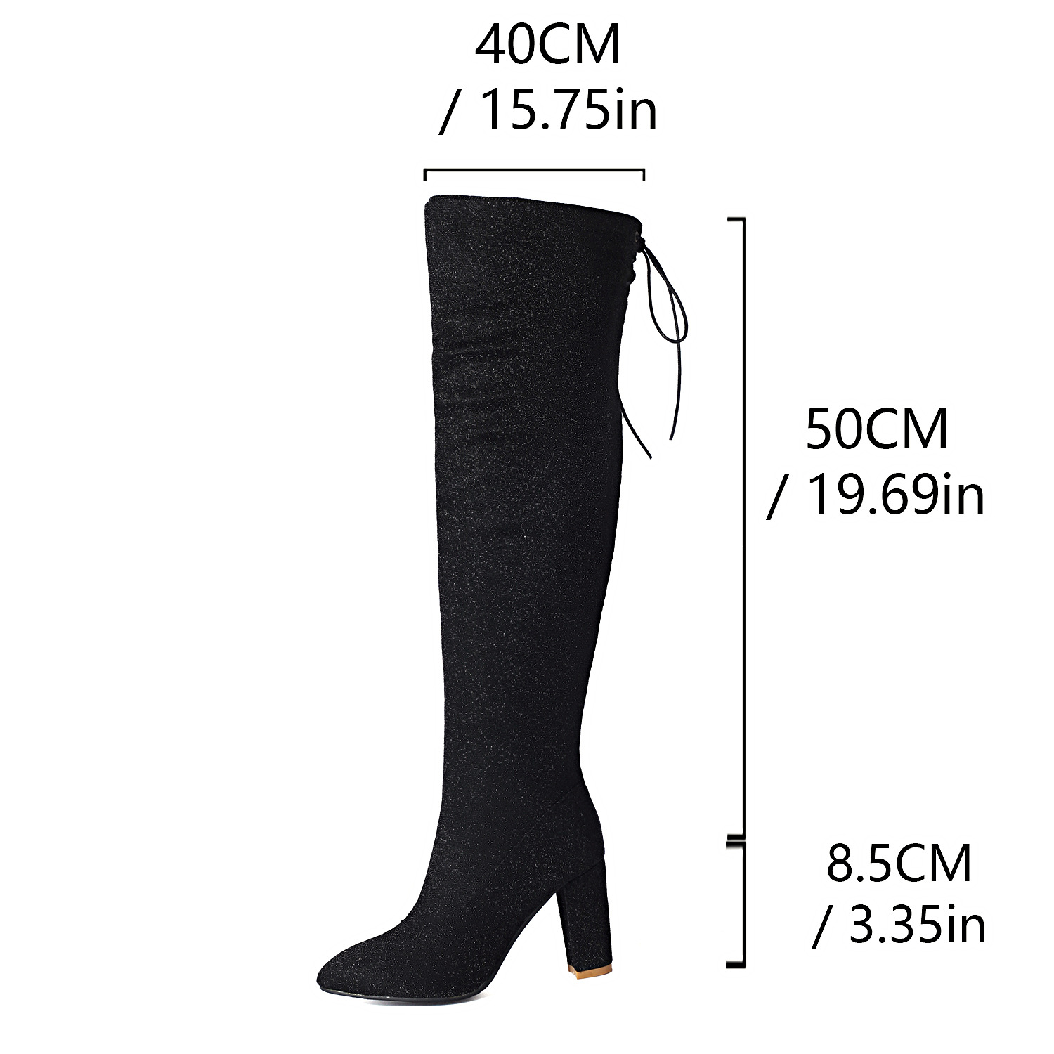 Plus-Size Over The Knee Boots for Women – Chunky Heel Nightclub Platform