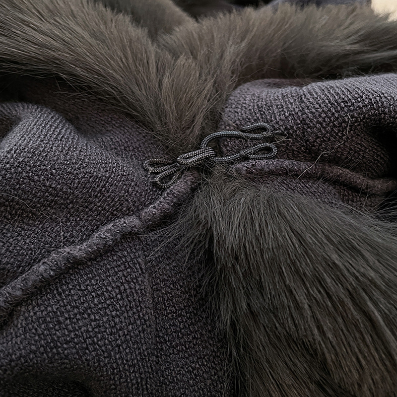 Knitted Cardigan Shawl Cape Coat - Image 2