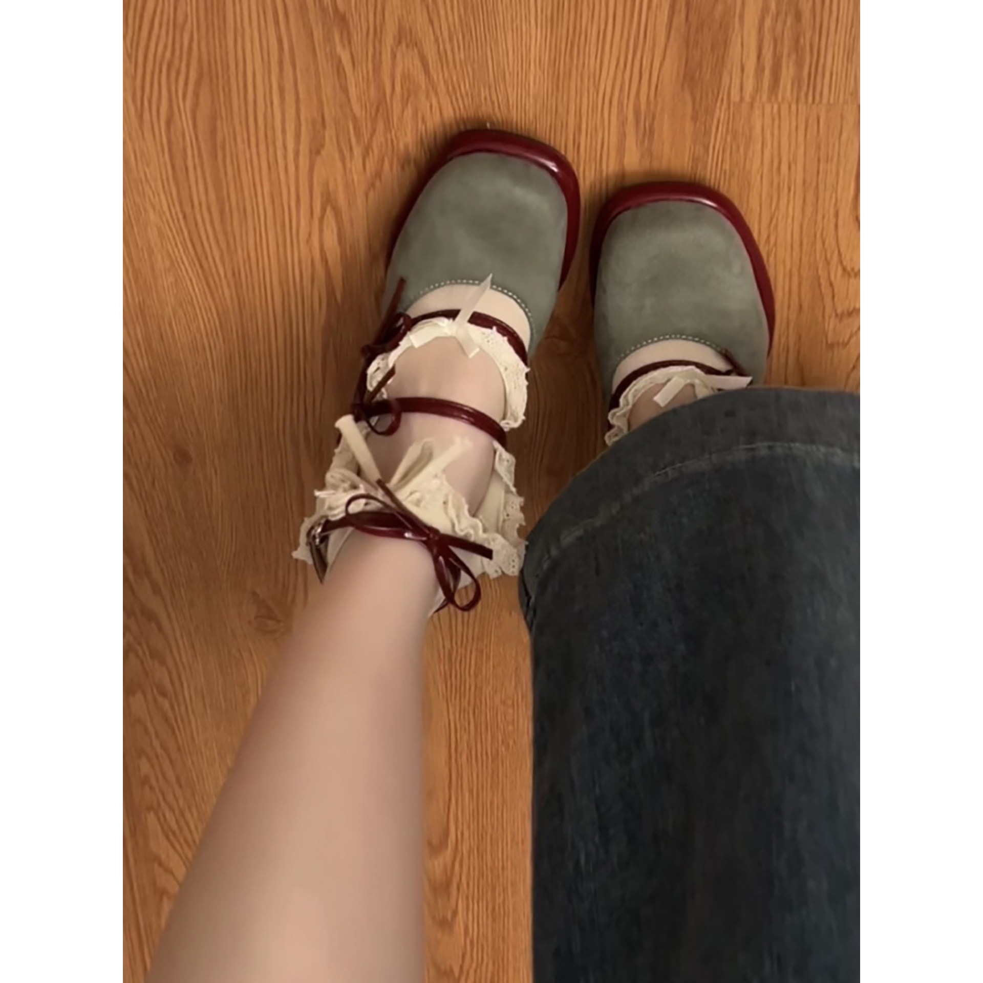 Faux Fur Chunky-Heel Pumps, picture 4 of 5