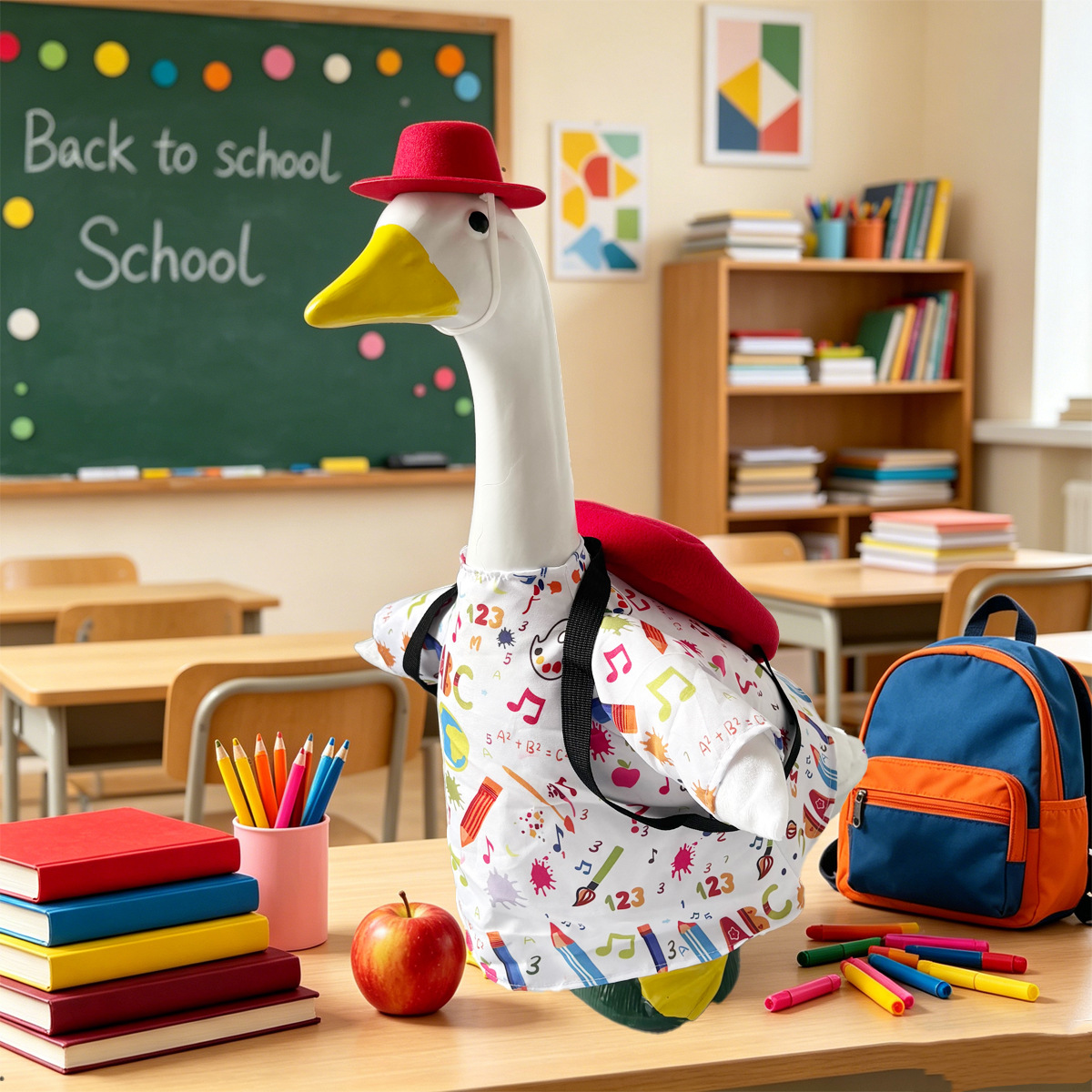 Back-to-School Porch Goose Costume Courtyard Goose Statue Costume