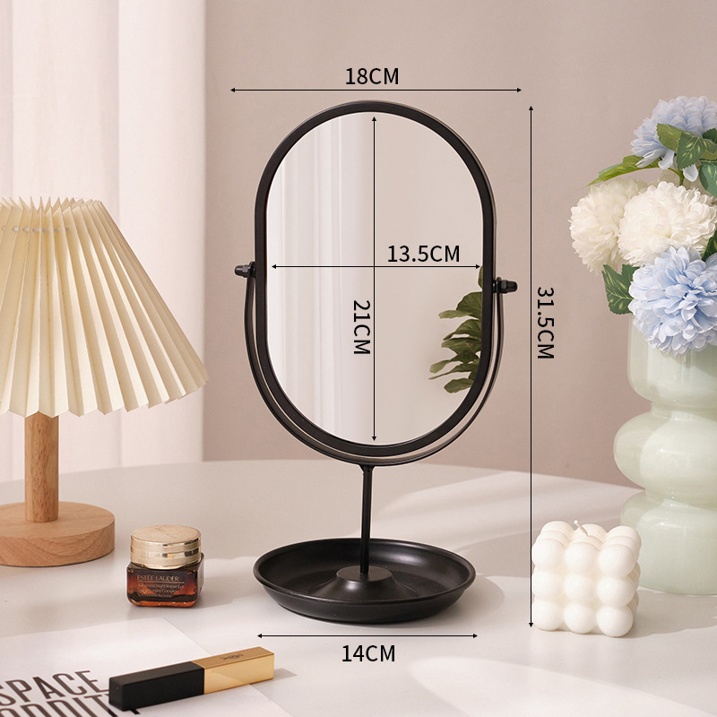 Household High-value Dressing Table Bedroom Desktop Makeup Mirror Lightweight 10