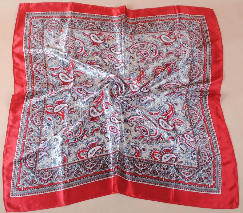 Nueva bufanda cuadrada de satén estampada con flores de anacardo, elegante y versátil, de 90x90 cm, para mujer. 975b6d35 0a51 4683 9217 658cdd61d820