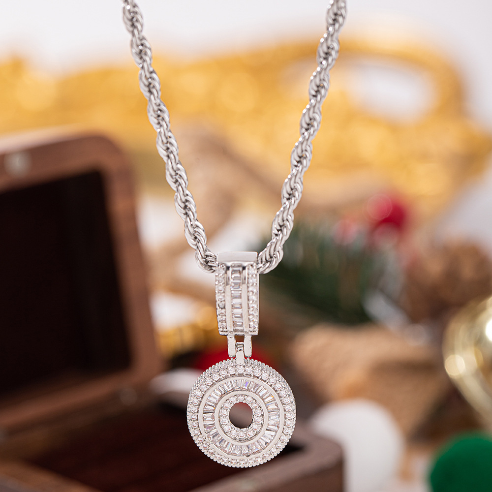 Trendy Full-Diamond 26-Letter Pendant Necklace For Women