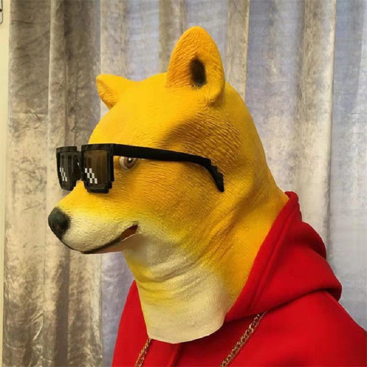 Funny Animal Headgear Single-dog Mask Horse Head Quirky Props For Hilarious Performances