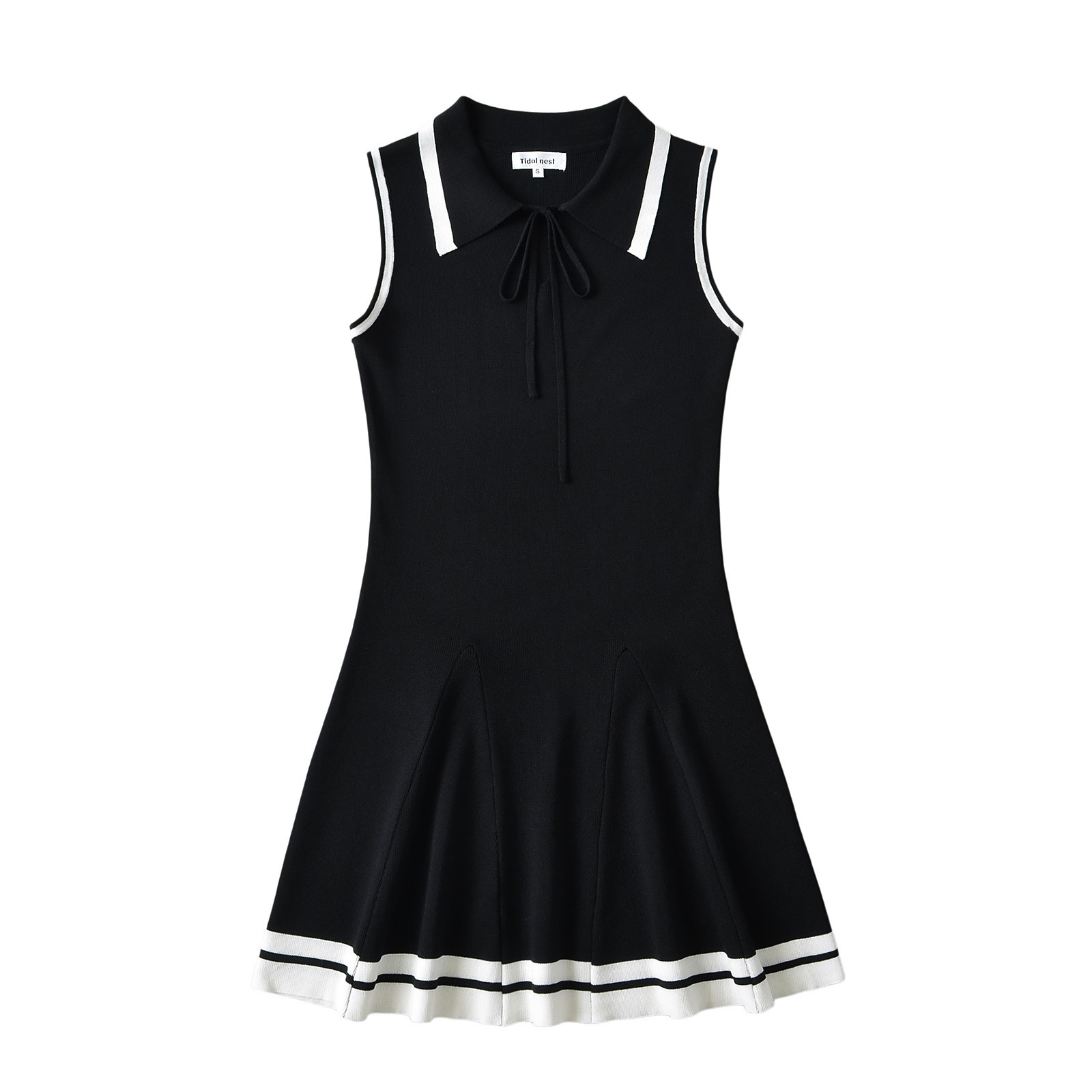 Knitted Lapel Butterfly Strap Sports Leisure Dress - Image 4
