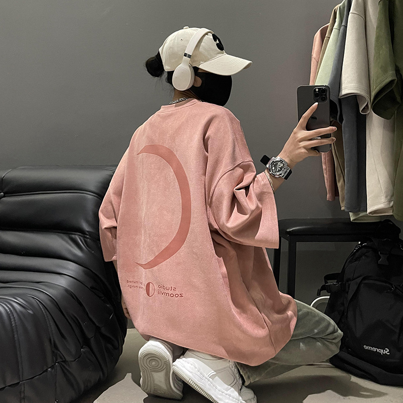 American Retro T-shirt Casual Heavy Summer