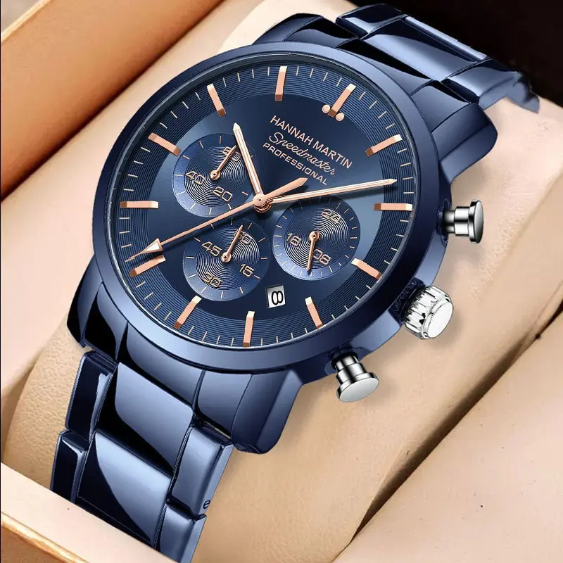 New Six-hand Multi-function Waterproof Calendar Watch