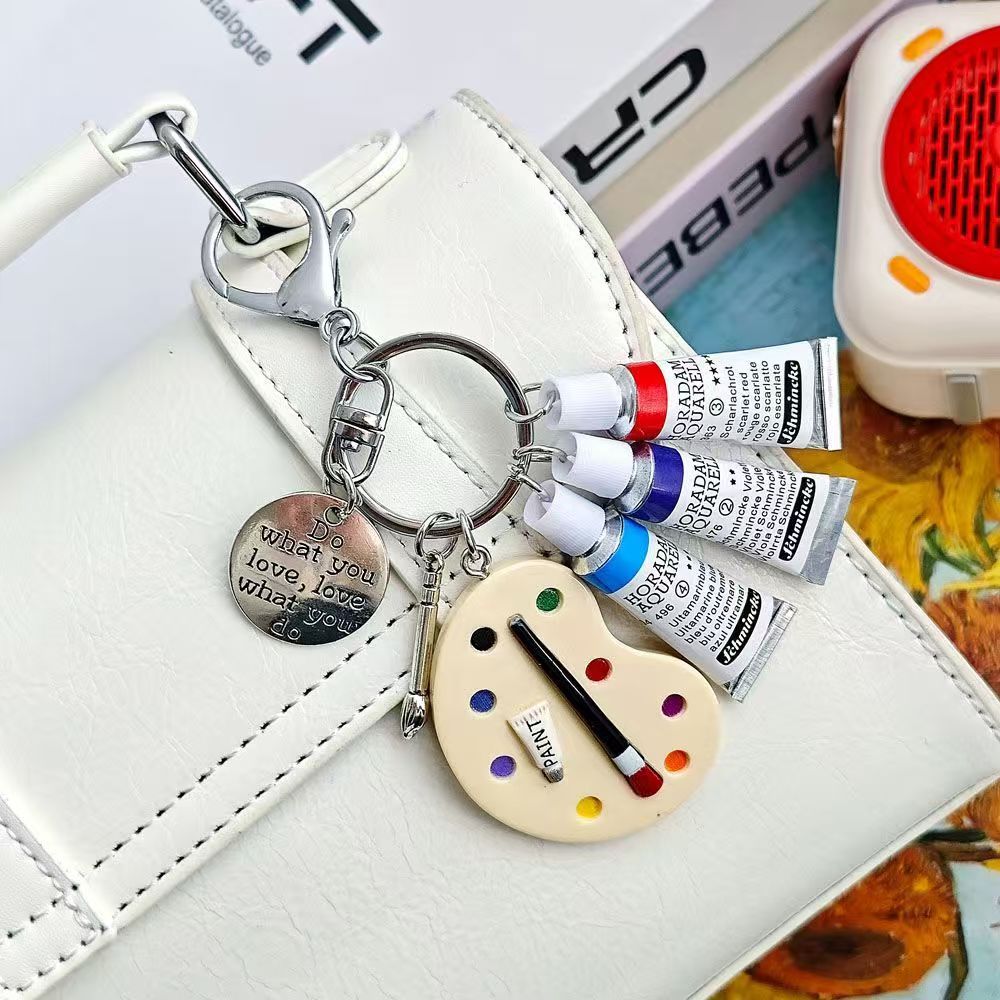 Q-version Drawing Board Paint Palette Bag Charm