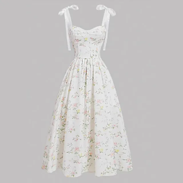Women's Spring Clothing Elegant Low cut Split Sling Dress White - Shop at LoveMi