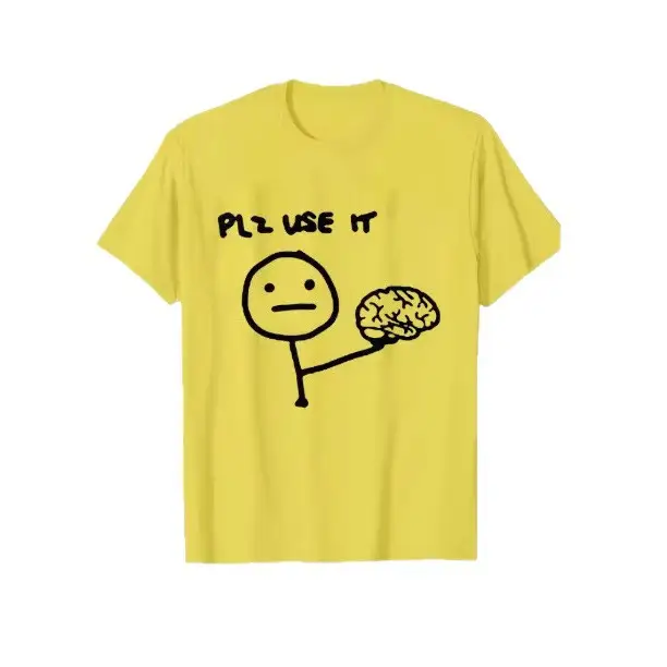 Brain-themed Funny Graphic Loose-fit Crewneck T-shirt