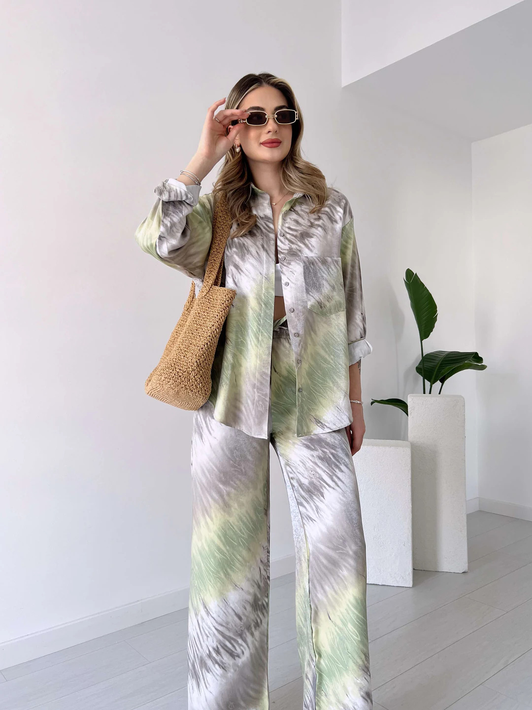 European And American Fashion Casual Set Wide Leg Pants