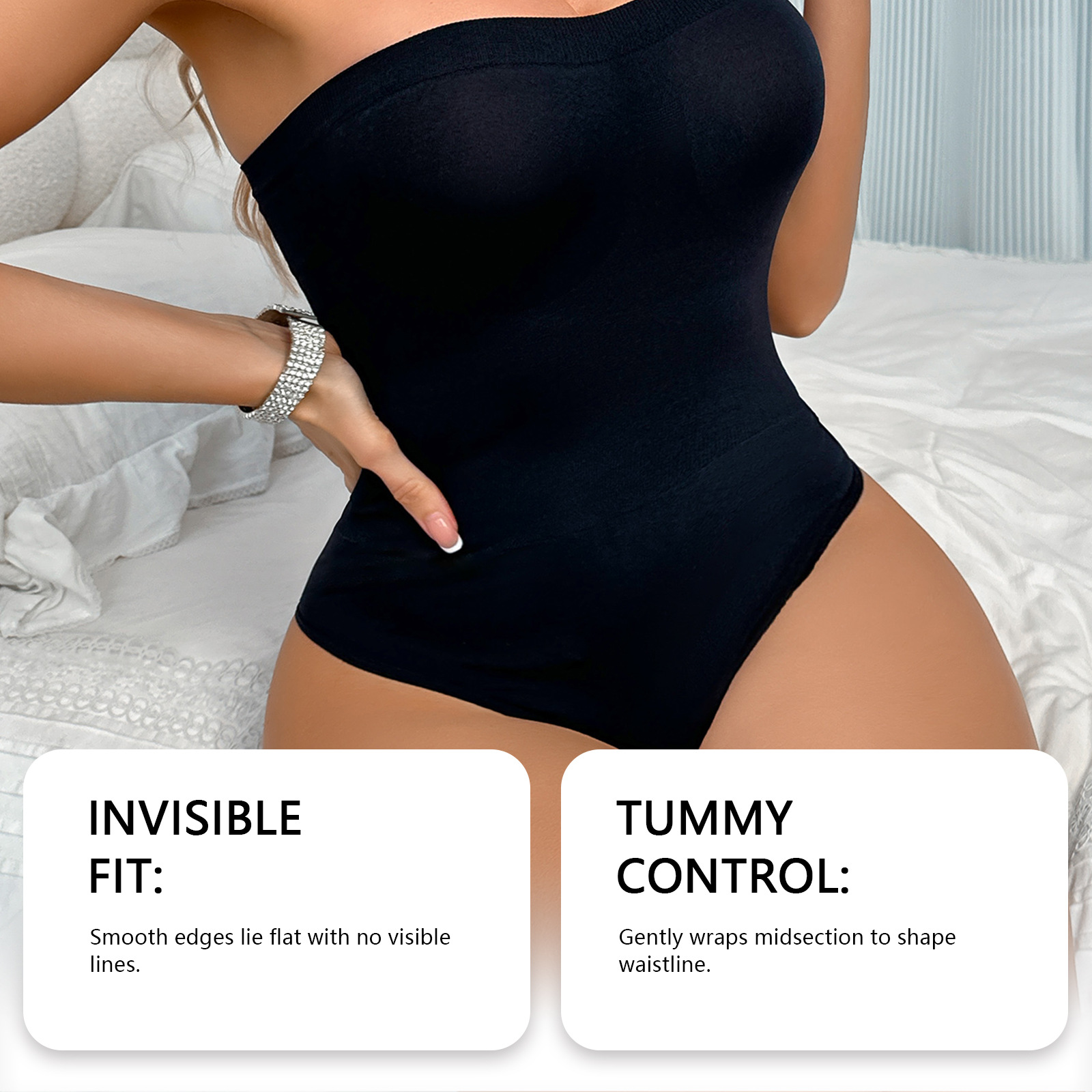 Seamless Strapless Bodysuit - Breathable & Comfortable