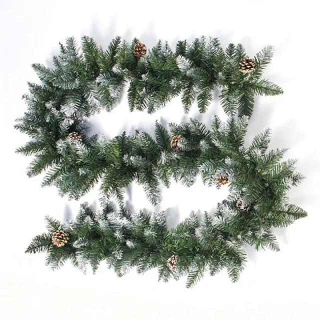2.7 M PVC Spray White Rattan Garland Spray White And Pine Fruit - Shop at LoveMi